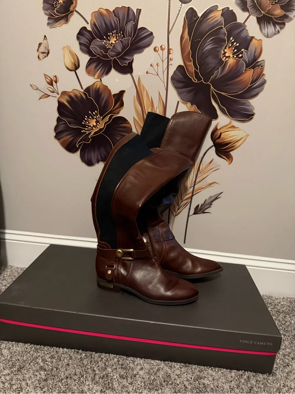 Vince Camuto Medium Calf Leather or Suede Tall Boot - Amabel
